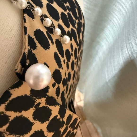 Leopard sleeveless A-Line mini dress NWT size S - Picture 2 of 4